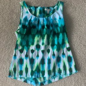 Dana Buchman tie dyed silky blouse, size S